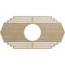 Ekena Millwork Chrysler Wood Fretwork Pierced Ceiling Medallion, Birch, 24"W x 12"H x 6 1/4"ID x 1/4"T CMWP24X12X0250CSBI - alternate 1